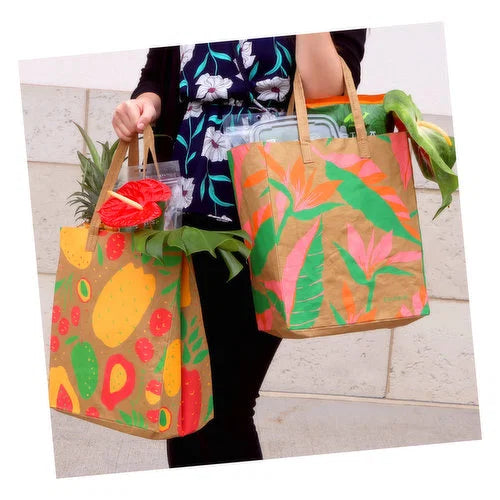 Tropical Fruit Brown “Paper” Bag